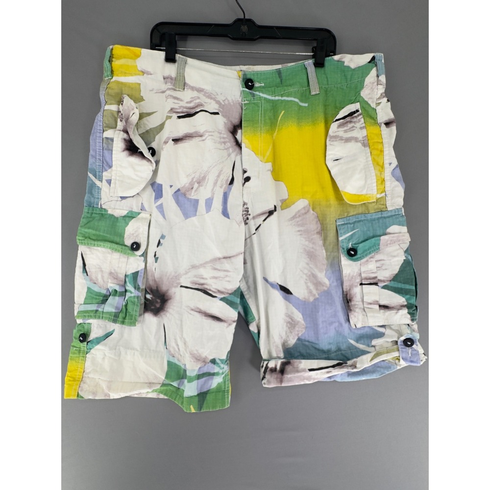 VTG Rocawear Mens W40 Floral Ripstop Cargo Shorts Multi-Color Streetwear Baggy